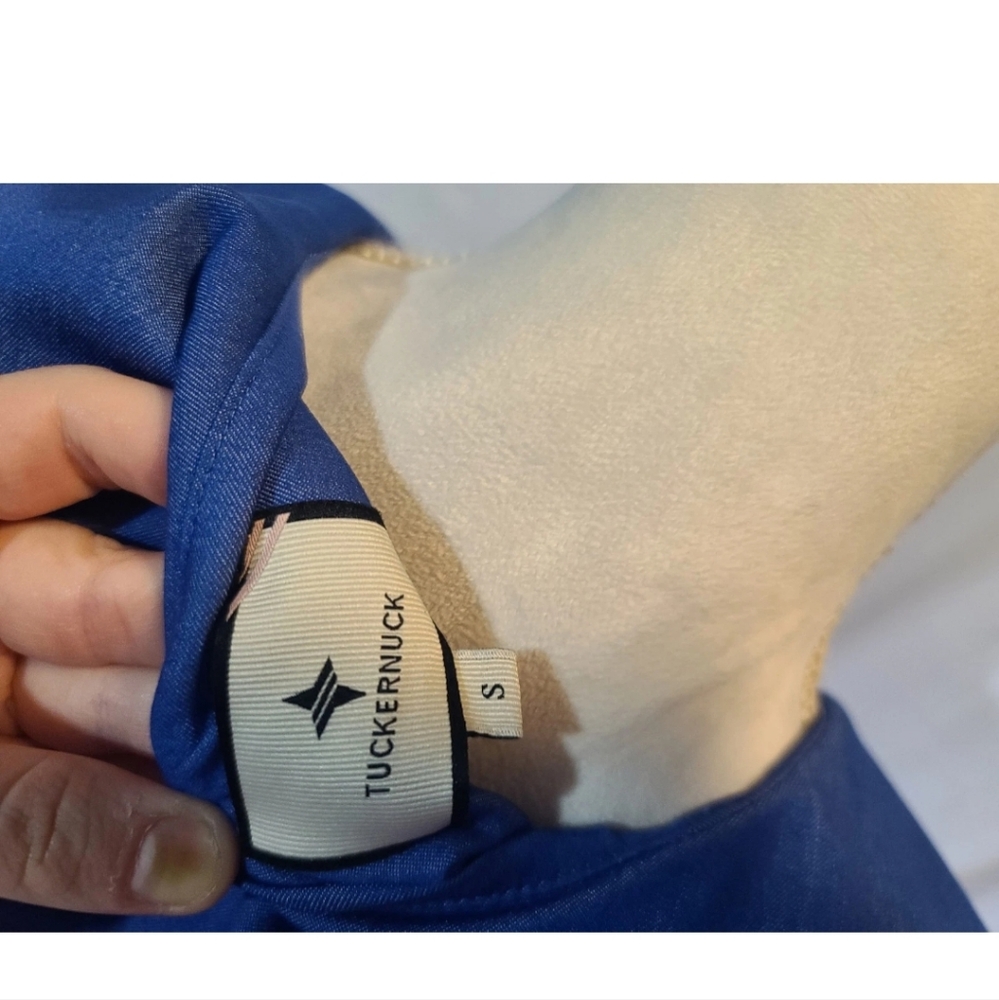 New Tuckernuck Chambray Blue Embroidered Davis Midi Dress Small - Picture 5 of 7